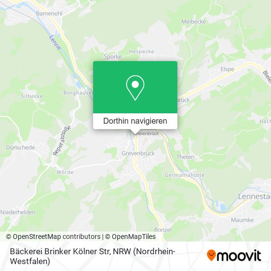 Bäckerei Brinker Kölner Str Karte