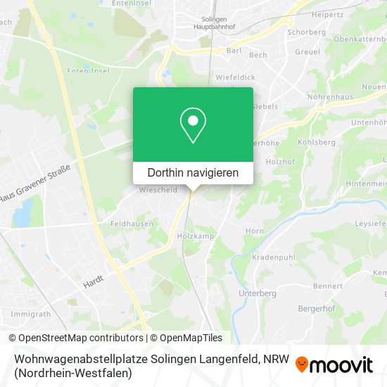 Wohnwagenabstellplatze Solingen Langenfeld Karte