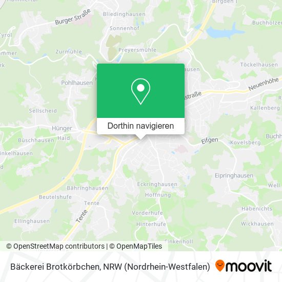 Bäckerei Brotkörbchen Karte