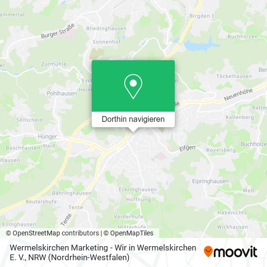 Wermelskirchen Marketing - Wir in Wermelskirchen E. V. Karte