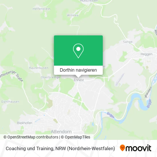 Coaching und Training Karte