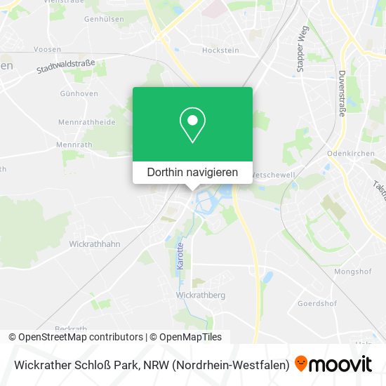 Wickrather Schloß Park Karte