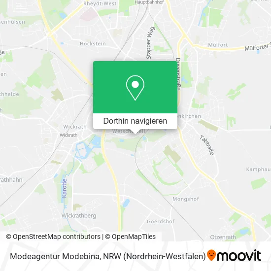 Modeagentur Modebina Karte