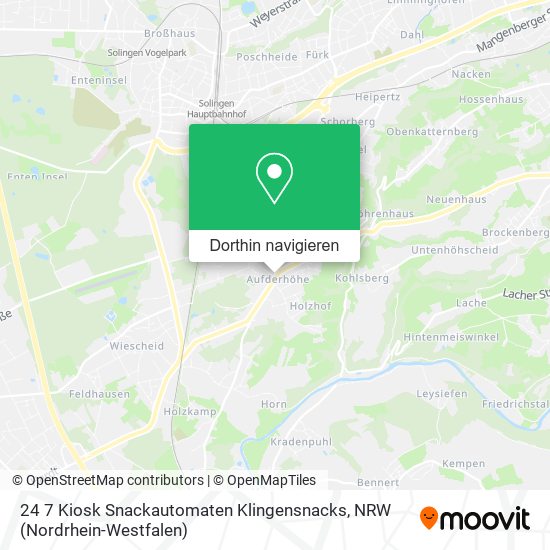 24 7 Kiosk Snackautomaten Klingensnacks Karte