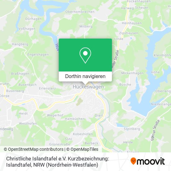 Christliche Islandtafel e.V. Kurzbezeichnung: Islandtafel Karte