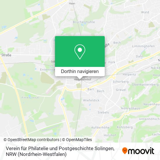 Verein für Philatelie und Postgeschichte Solingen Karte