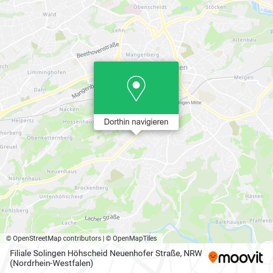 Filiale Solingen Höhscheid Neuenhofer Straße Karte