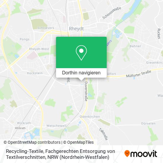 Recycling-Textile, Fachgerechten Entsorgung von Textilverschnitten Karte