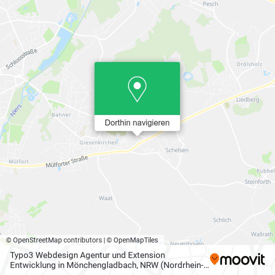 Typo3 Webdesign Agentur und Extension Entwicklung in Mönchengladbach Karte