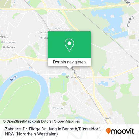 Zahnarzt Dr. Fligge Dr. Jung in Benrath / Düsseldorf Karte