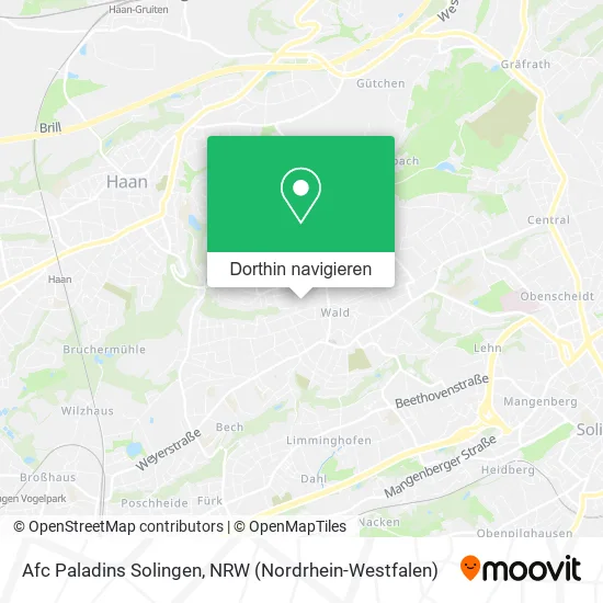 Afc Paladins Solingen Karte