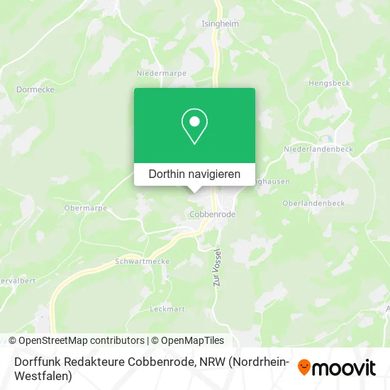 Dorffunk Redakteure Cobbenrode Karte