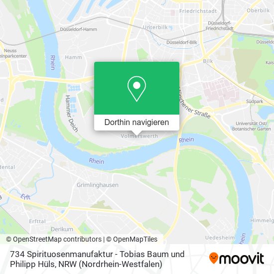 734 Spirituosenmanufaktur - Tobias Baum und Philipp Hüls Karte