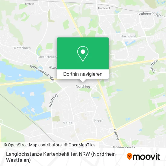 Langlochstanze Kartenbehälter Karte