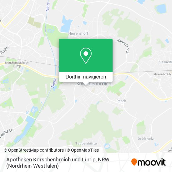 Apotheken Korschenbroich und Lürrip Karte