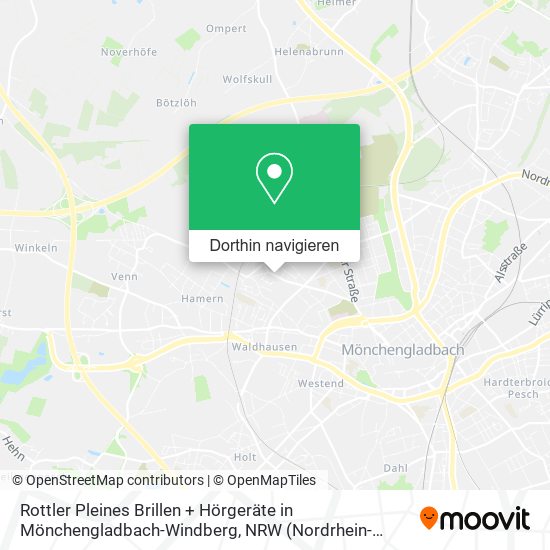 Rottler Pleines Brillen + Hörgeräte in Mönchengladbach-Windberg Karte
