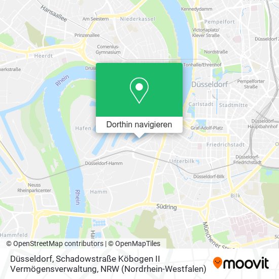 Düsseldorf, Schadowstraße Köbogen II Vermögensverwaltung Karte
