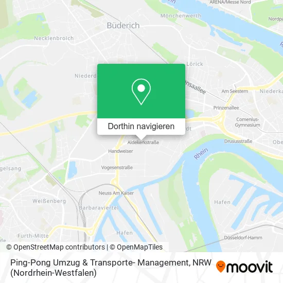 Ping-Pong Umzug & Transporte- Management Karte