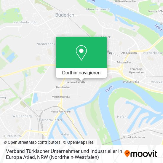 Verband Türkischer Unternehmer und Industrieller in Europa Atiad Karte