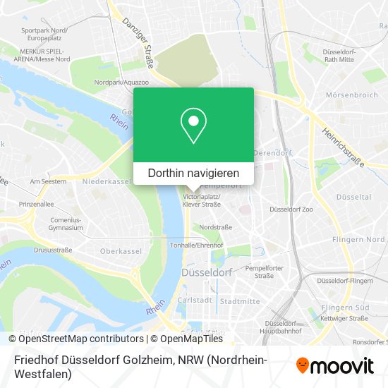 Friedhof Düsseldorf Golzheim Karte