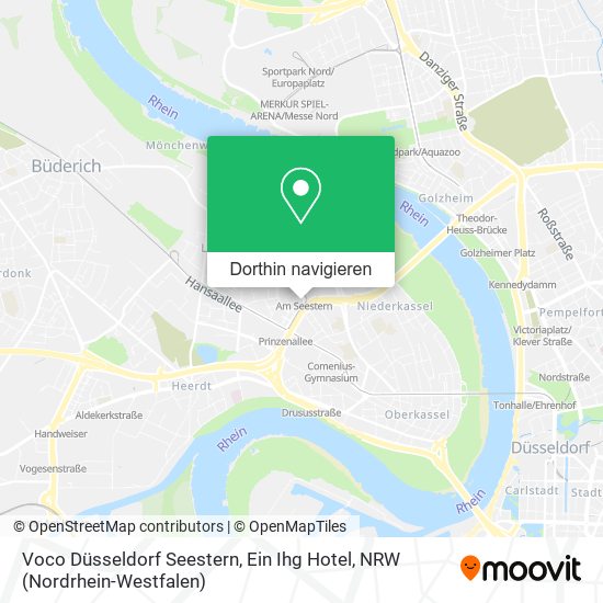 Voco Düsseldorf Seestern, Ein Ihg Hotel Karte