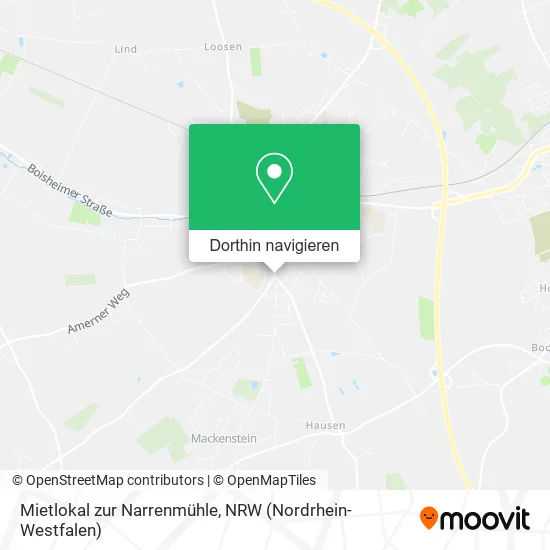 Mietlokal zur Narrenmühle Karte