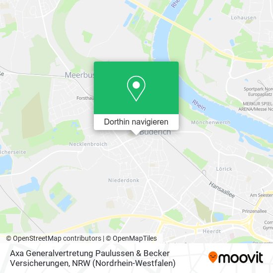 Axa Generalvertretung Paulussen & Becker Versicherungen Karte