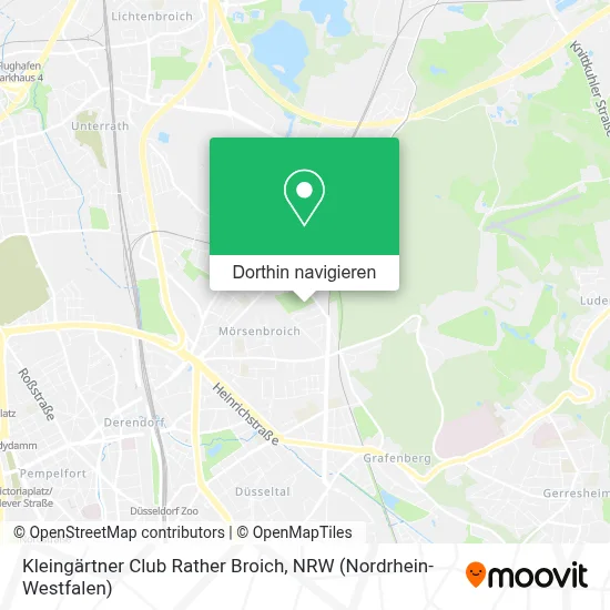 Kleingärtner Club Rather Broich Karte