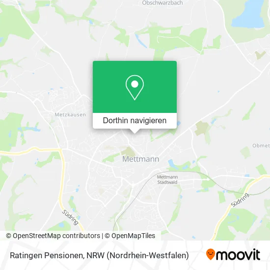Ratingen Pensionen Karte