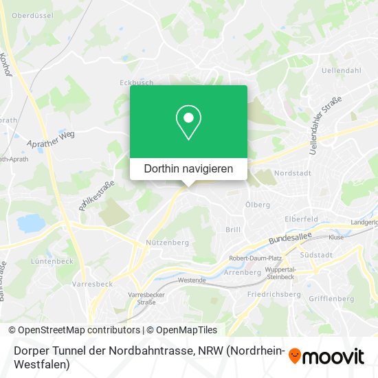Dorper Tunnel der Nordbahntrasse Karte
