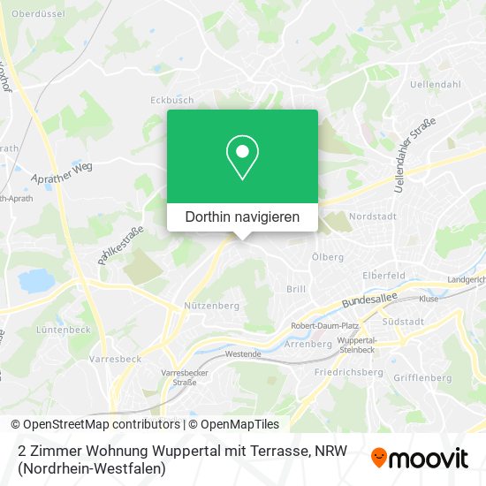 2 Zimmer Wohnung Wuppertal mit Terrasse Karte