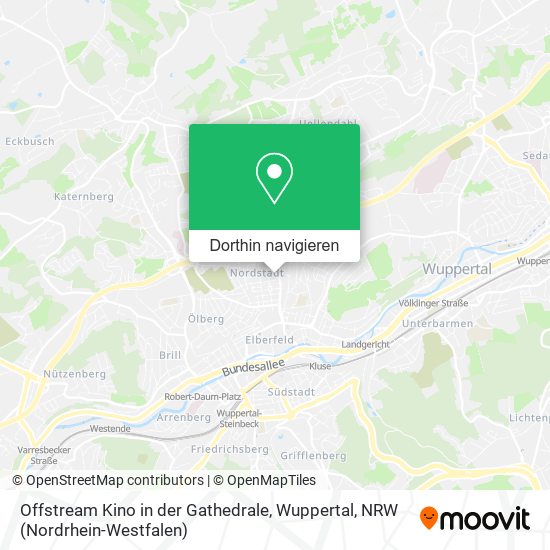 Offstream Kino in der Gathedrale, Wuppertal Karte