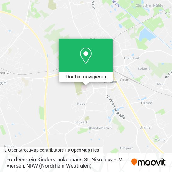Förderverein Kinderkrankenhaus St. Nikolaus E. V. Viersen Karte