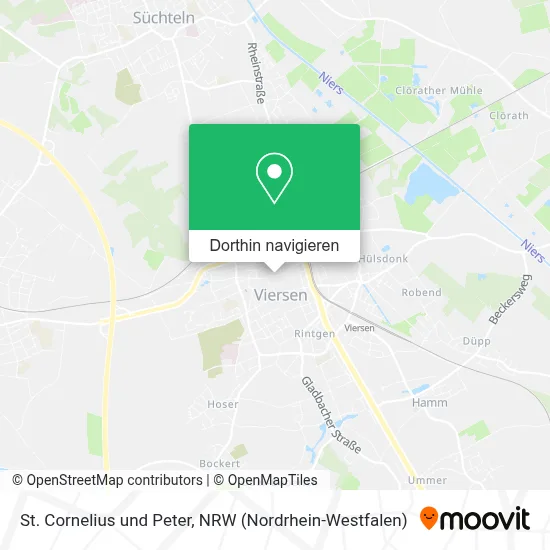 St. Cornelius und Peter Karte