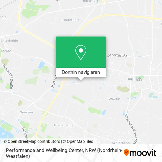 Performance and Wellbeing Center Karte