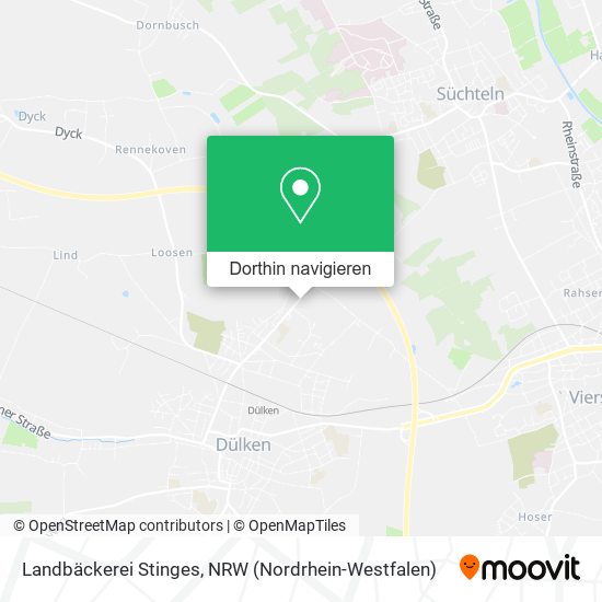 Landbäckerei Stinges Karte