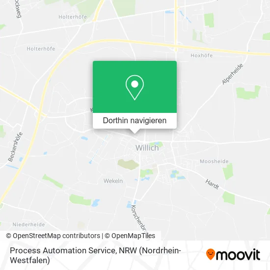 Process Automation Service Karte