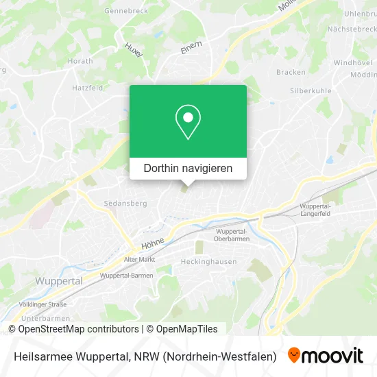 Heilsarmee Wuppertal Karte