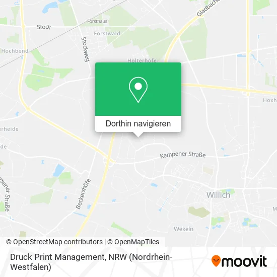 Druck Print Management Karte