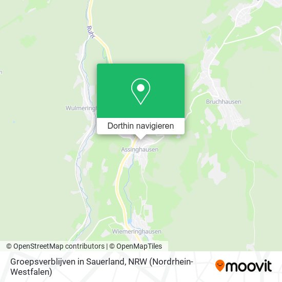 Groepsverblijven in Sauerland Karte