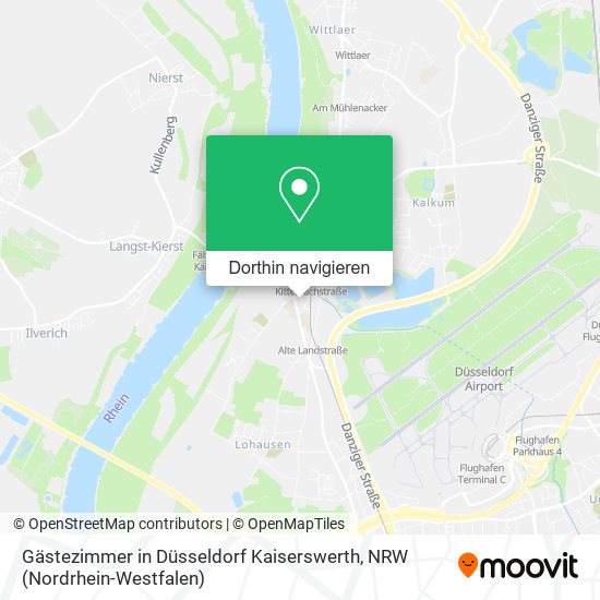 Gästezimmer in Düsseldorf Kaiserswerth Karte