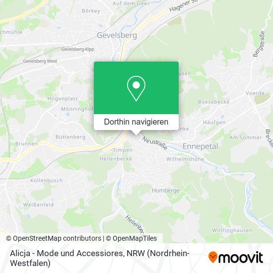 Alicja - Mode und Accessiores Karte