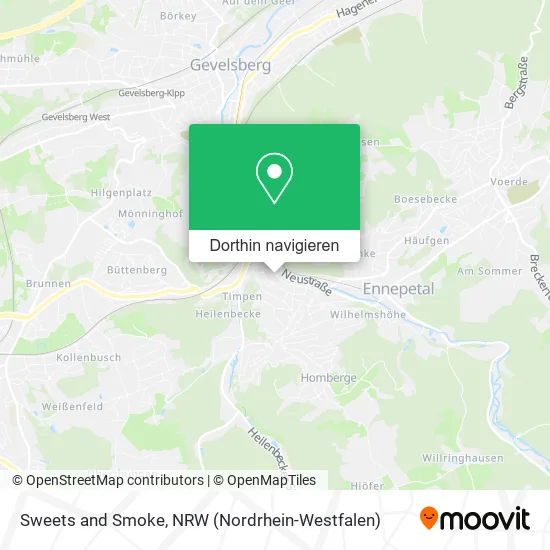 Sweets and Smoke Karte