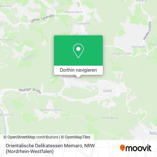 Orientalische Delikatessen Memaro Karte