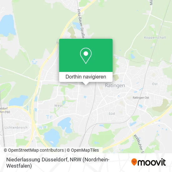 Niederlassung Düsseldorf Karte