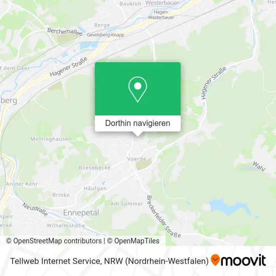 Tellweb Internet Service Karte