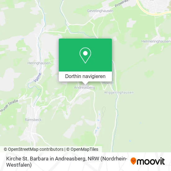 Kirche St. Barbara in Andreasberg Karte