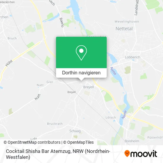 Cocktail Shisha Bar Atemzug Karte