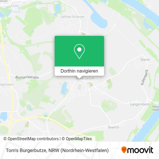 Tom's Burgerbutze Karte