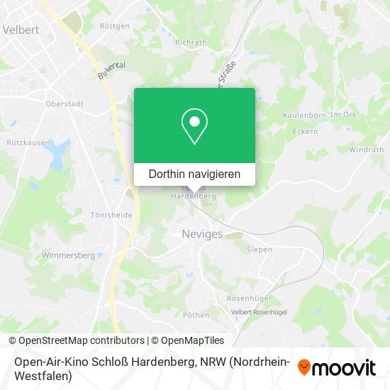 Open-Air-Kino Schloß Hardenberg Karte